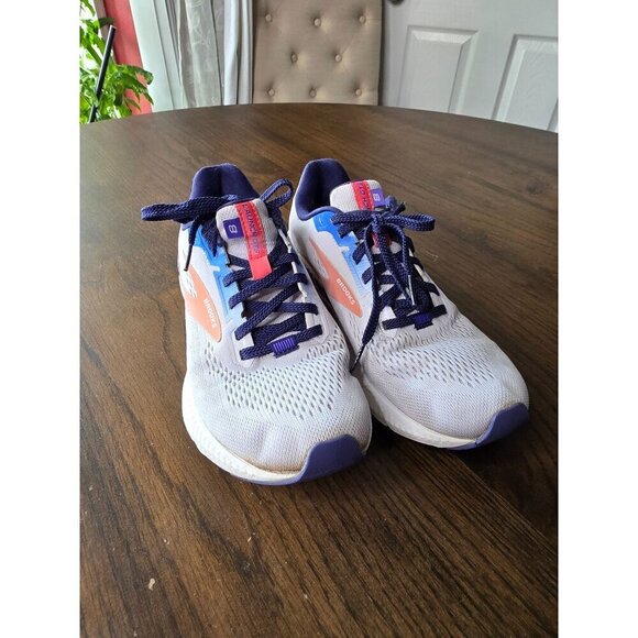 Brooks Launch GTS 8 1203461B520 Running Shoes Woman Sz 6.5 Gray Purple - Picture 1 of 16
